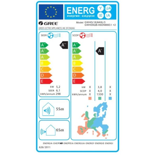Argo Multi-Split 2x 12000 BTU Smart A++ Wall Air Conditioner System with Single Outdoor Unit - Image 12