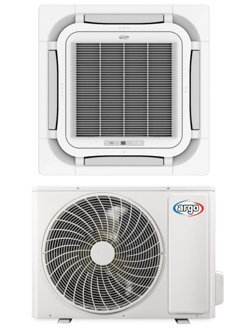 Argo 18000 BTU Smart Ceiling Cassette Air Conditioner with Heat Pump - Wired Controller and WiFi