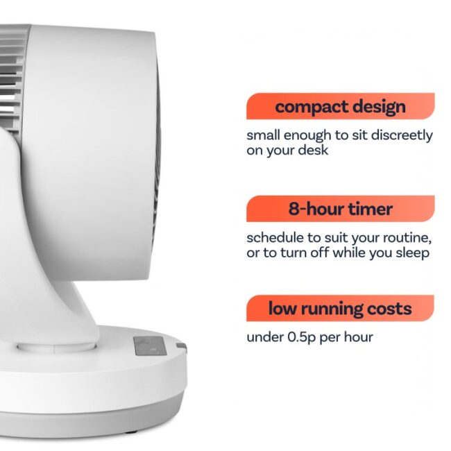 electriQ 6-Inch Oscillating Desk DC Fan - Whisper Quiet & Low-Energy - Image 5