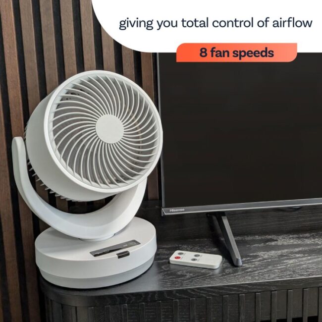 electriQ 6-Inch Oscillating Desk DC Fan - Whisper Quiet & Low-Energy - Image 6