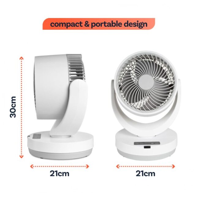 electriQ 6-Inch Oscillating Desk DC Fan - Whisper Quiet & Low-Energy - Image 7