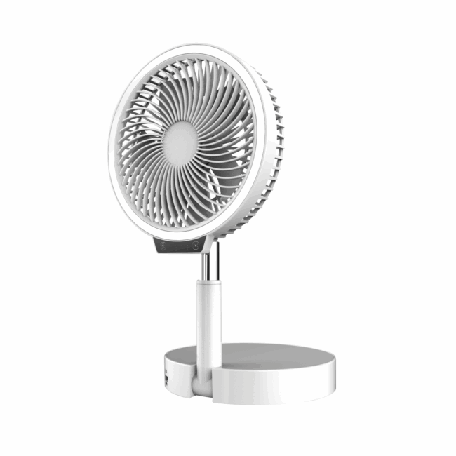 electriQ 6 inch Rechargeable and Foldable Quiet DC Fan with LED Light - Indoor or Outdoor - Image 4