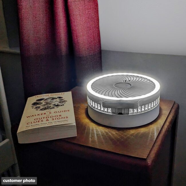 electriQ 6 inch Rechargeable and Foldable Quiet DC Fan with LED Light - Indoor or Outdoor - Image 10